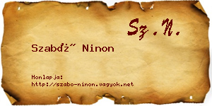 Szabó Ninon névjegykártya
